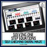 One Step Equation Self Checking Digital Page
