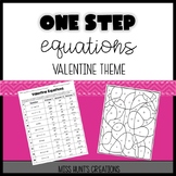 One Step Equation: Valentine Coloring
