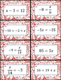 One Step Equation - Valentine's Day Task Cards
