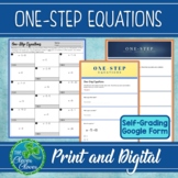 One-Step Equations Worksheets - Print and Digital - Google Forms