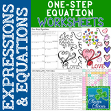 One-Step Equations Worksheets