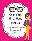 One-Step Equation (adding & subtracting whole numbers) BINGO! 