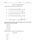 One Step Equation and Graphing Inequality Practice VA SOL 
