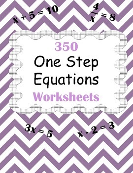 Preview of One Step Equations Worksheets