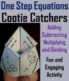 One Step Equations Game 6th 7th 8th Grade (Algebra Cootie 