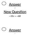 One-Step Equations Activity