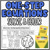 One-Step Equations (All Operations) | Solve & Color Math Activity or Practice