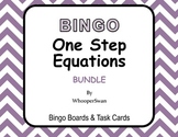 One Step Equations  - BINGO and Task Cards Bundle