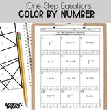 One Step Equations Color by Number Worksheet