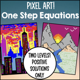 One-Step Equations Digital Pixel Art