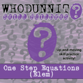 One-Step Equations (ELEM) Whodunnit Activity - Printable &
