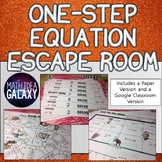 One Step Equations and Inequalities Escape Room