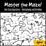 One Step Equations Fun Maze! Multiplying and Dividing (No 