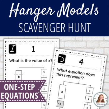 Preview of One Step Equations Hanger Models Scavenger Hunt