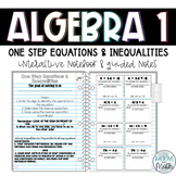 One Step Equations & Inequalities Interactive Notebook Gui