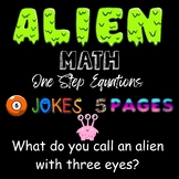 One Step Equations JOKE CODE RIDDLES Alien Math, Pre-Algre