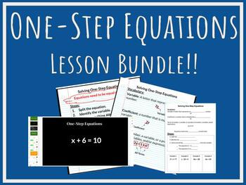 Preview of One-Step Equations Lesson Bundle!