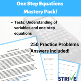 One Step Equations Mastery Pack