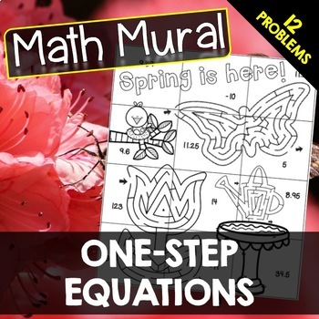 Preview of One Step Equations - Math Mural