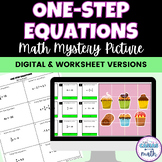 One Step Equations Math Mystery Picture Digital Activity a