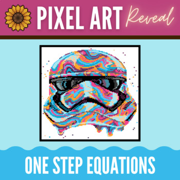 Preview of One Step Equations - May the 4th EXCEL/SHEETS - Painted Trooper Pixel Art