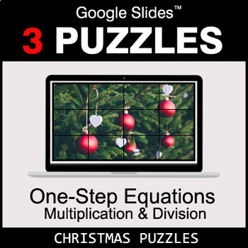 Preview of One-Step Equations - Multiplication & Division - Christmas Puzzles