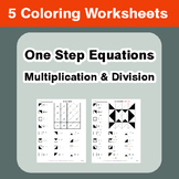 One Step Equations: Multiplication & Division - Coloring W