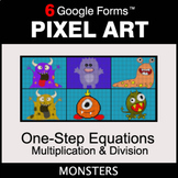 One-Step Equations - Multiplication & Division - Pixel Art