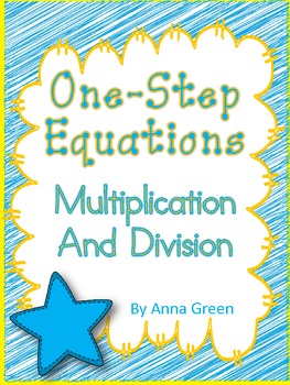 Preview of One-Step Equations - Multiplication and Division