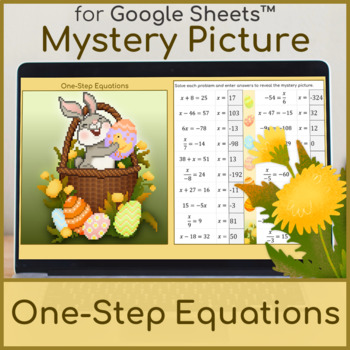 Preview of One Step Equations | Mystery Picture Easter Pixel Art