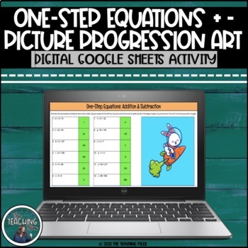 Preview of One Step Equations Mystery Picture Progression Art Digital Activity