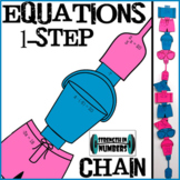 One-Step Equations Paper Chain Beach/Summer