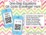 One Step Equations QR Code Scavenger Hunt