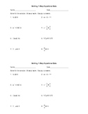 One-Step Equations Quiz