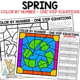 One Step Equations Spring Coloring Pages Color By Number 2