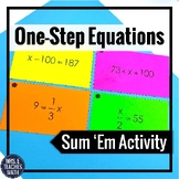 One-Step Equations Sum Em Activity