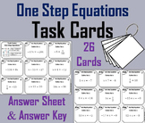 Solving One Step Equations Task Cards Activity