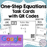 One-Step Equations Task Cards GOOGLE Slide Distance Learning