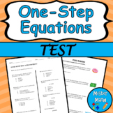 One-Step Equations Test