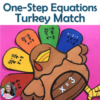 Preview of One Step Equations Thanksgiving Turkey Activity