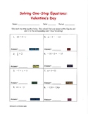 One-Step Equations: Valentine's Day Color by Number!