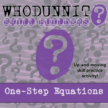 Preview of One-Step Equations Whodunnit Activity - Printable & Digital Game Options