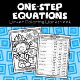 One Step Equations Winter Coloring Worksheet