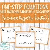 One-Step Equations With Rational Numbers and Negatives Scavenger Hunt Activity