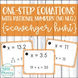 One-Step Equations With Rational Numbers (No Negatives) Scavenger Hunt Activity
