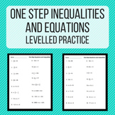 One Step Equations and Inequalities