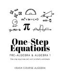 One-Step Equations and Word Problems Worksheets