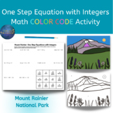One Step Equations with Integers Math Coloring Activity | 