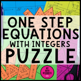 One Step Equations with Integers Puzzle - Fun Math Activity