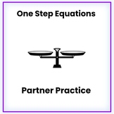 One Step Equations with Models Partner Practice